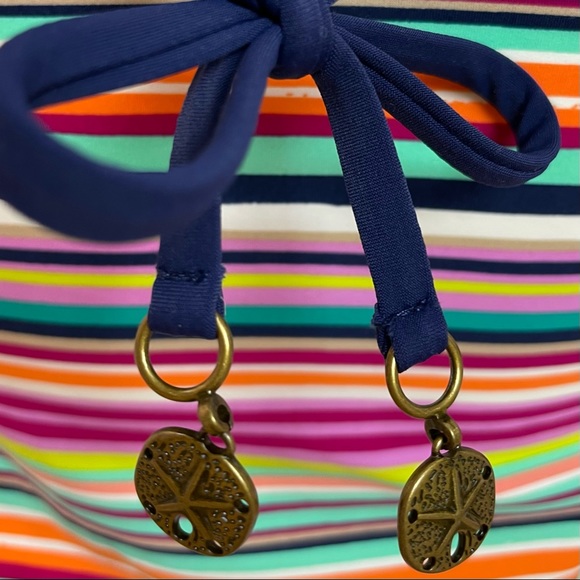 Sperry Top-Sider Navy Stripe Espadrille Tankini Top with Subtle Sequin Details - Picture 5 of 8